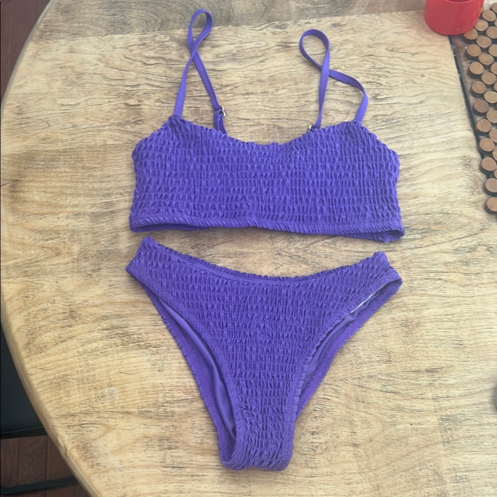 Mossmann Purple Textured Bikini Set
